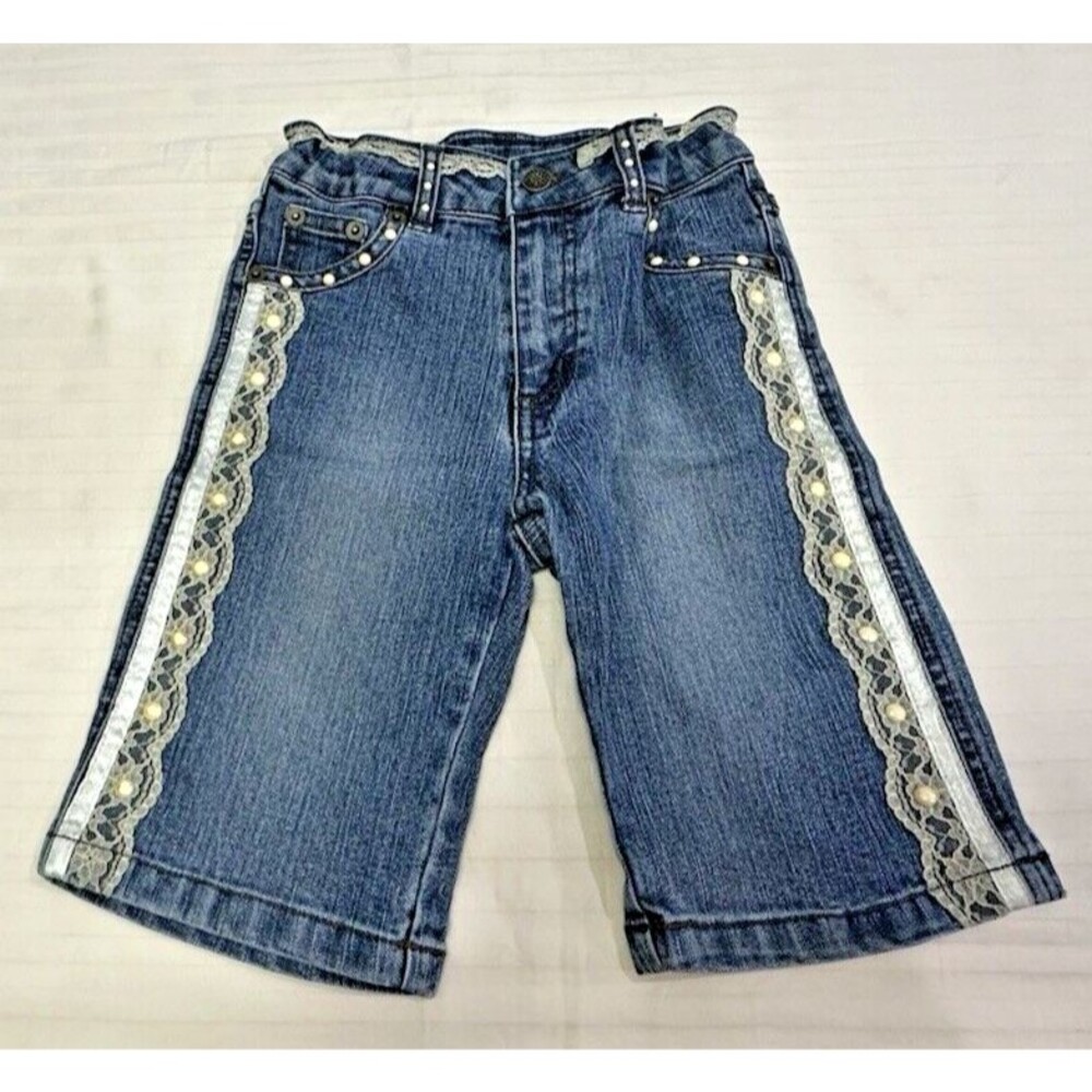 MARY KATE ASHLEY GIRLS JEANS DENIM SHORTS SIZE 6X